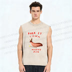 Unisex Wizard Slug Printed Washed Tank Top