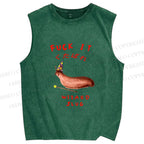 Unisex Wizard Slug Printed Washed Tank Top