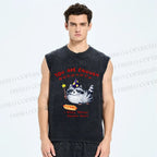 Unisex You Are Enough Elf Raccoon Printed Washed Tank Top