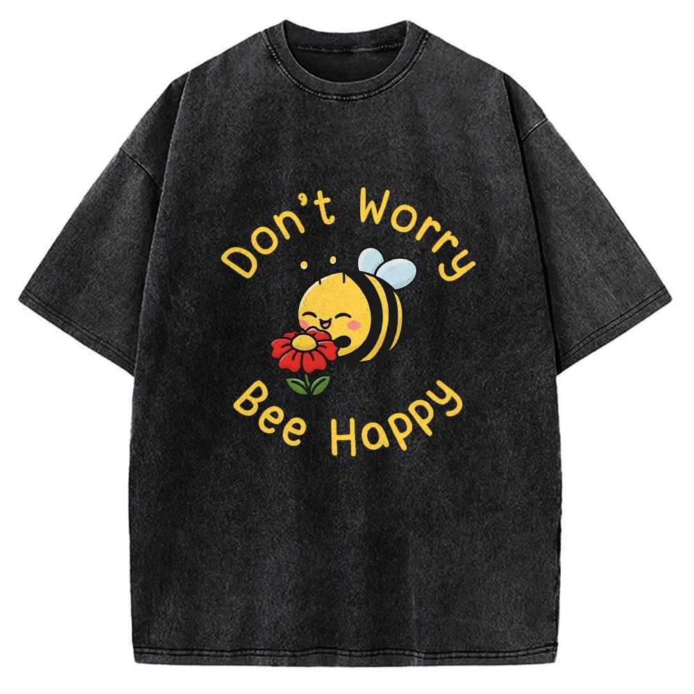 Don’t Worry Bee Happy Vintage Washed T-shirt