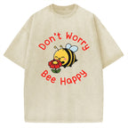 Don’t Worry Bee Happy Vintage Washed T-shirt