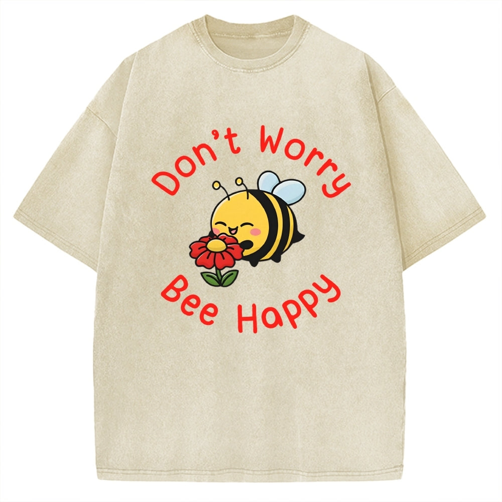 Don’t Worry Bee Happy Vintage Washed T-shirt