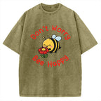 Don’t Worry Bee Happy Vintage Washed T-shirt