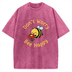 Don’t Worry Bee Happy Vintage Washed T-shirt