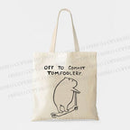 Off To Commit Tomfoolery Capybara Tote Bag