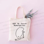 Off To Commit Tomfoolery Capybara Tote Bag