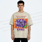 Unisex Yayoi Kusama Flower  Printed Washed Tee