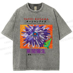 Unisex Yayoi Kusama Flower  Printed Washed Tee