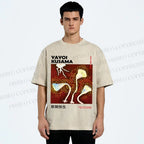 Unisex Yayoi Kusama Flowers Printed Washed Tee