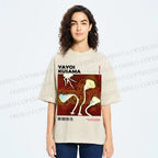 Unisex Yayoi Kusama Flowers Printed Washed Tee