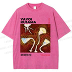 Unisex Yayoi Kusama Flowers Printed Washed Tee