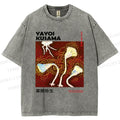 Unisex Yayoi Kusama Flowers Printed Washed Tee