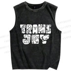 Unisex Pride Trans Joy Printed Washed Tank Top
