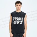 Unisex Pride Trans Joy Printed Washed Tank Top