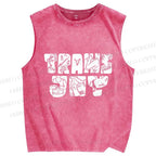 Unisex Pride Trans Joy Printed Washed Tank Top