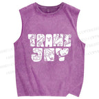 Unisex Pride Trans Joy Printed Washed Tank Top