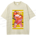 Unisex Big Mouth Birds Printed Washed Tee