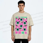 Unisex Yayoi Kusama Funny Eyes Printed Washed Tee