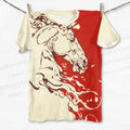 Unisex Horse Printed Classic T-shirt
