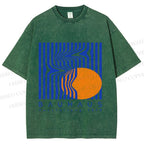 Unisex Bauhaus Geometric Printed Washed Tee
