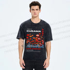 Unisex Yayoi Kusama Flower Printed Washed Tee