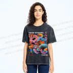 Unisex Yayoi Kusama Flower Printed Washed Tee