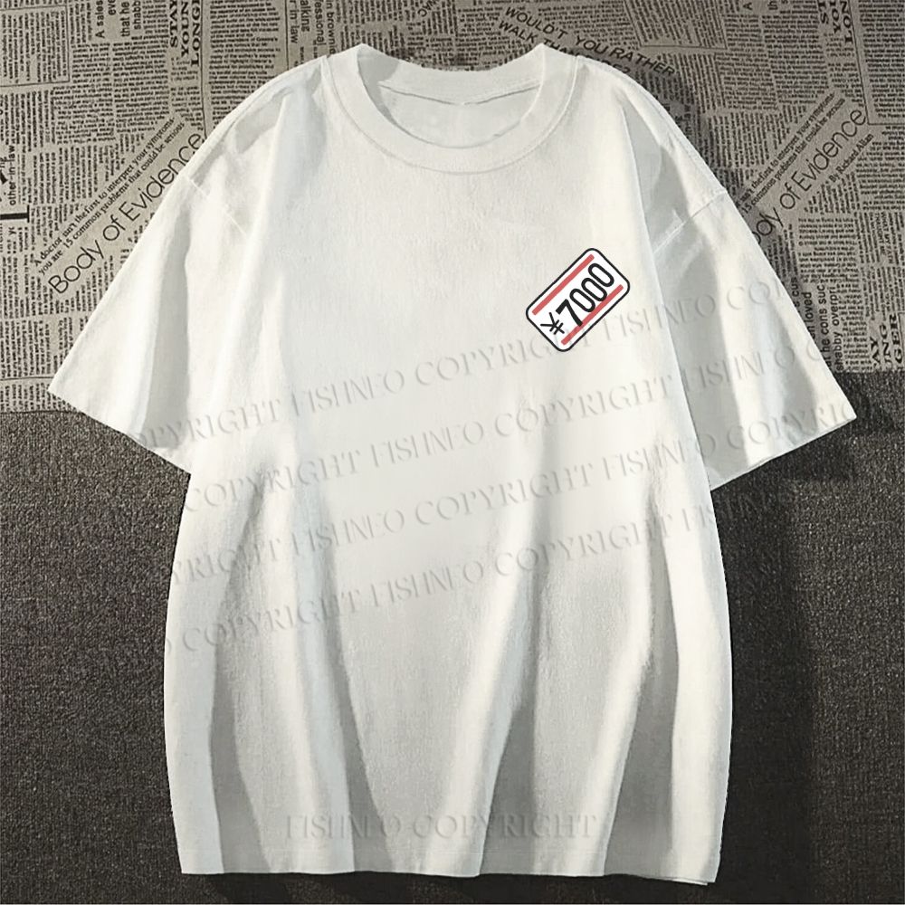 Unisex Cotton Double-sided Tokyo Fish Market Printed T-shirt