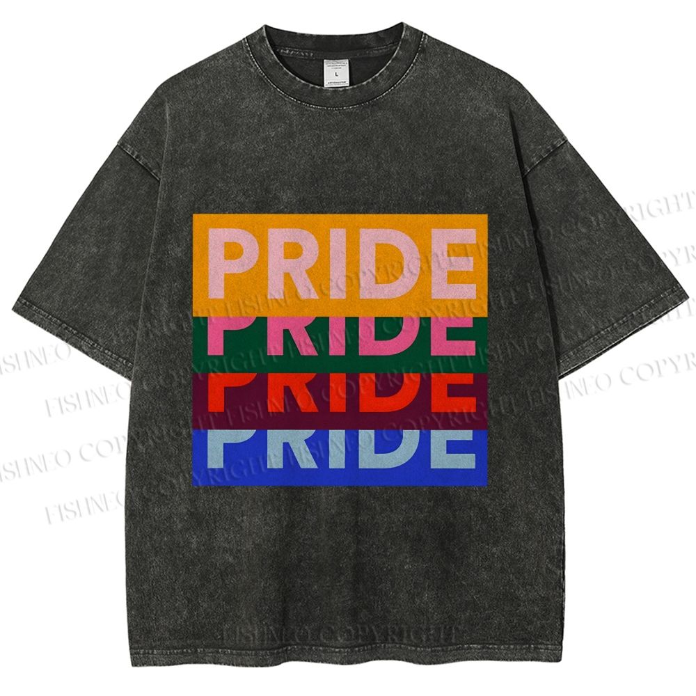 Unisex Pride Printed Washed Tee
