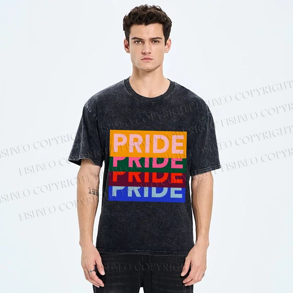 Unisex Pride Printed Washed Tee