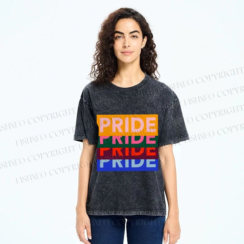 Unisex Pride Printed Washed Tee