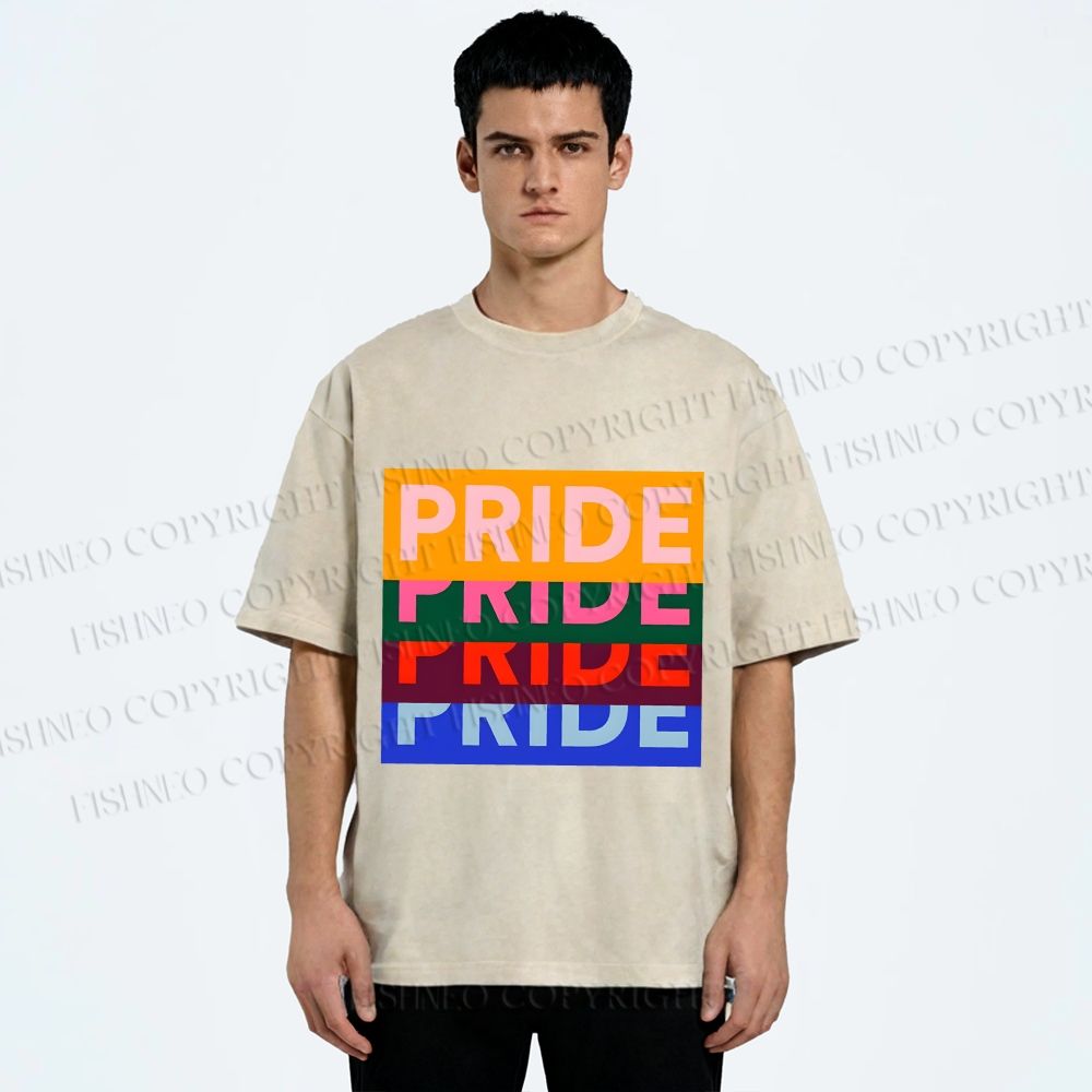 Unisex Pride Printed Washed Tee
