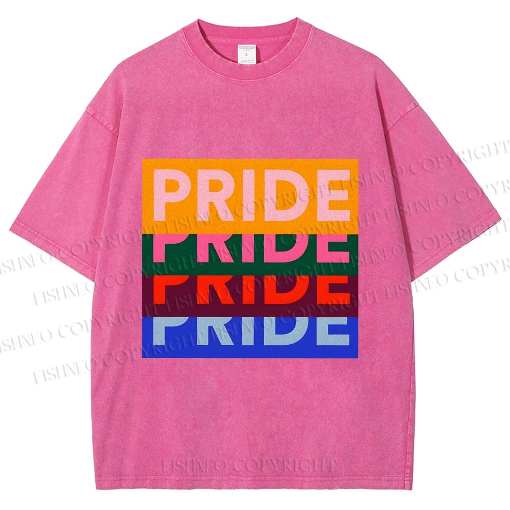 Unisex Pride Printed Washed Tee