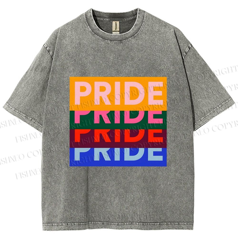 Unisex Pride Printed Washed Tee