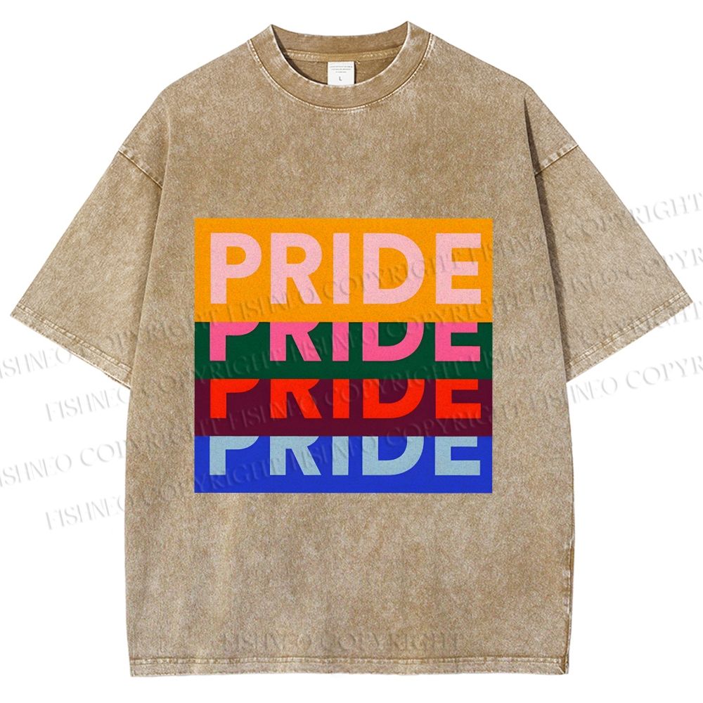 Unisex Pride Printed Washed Tee
