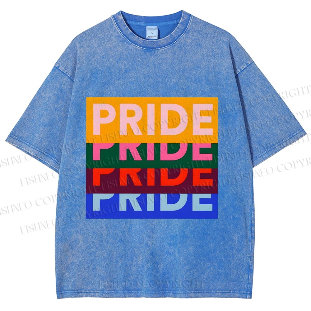 Unisex Pride Printed Washed Tee