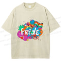 Unisex Pride Graffiti Printed Washed Tee