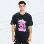 Unisex Rabbits in Wolf Printed Washed Tee