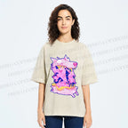 Unisex Rabbits in Wolf Printed Washed Tee