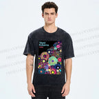 Unisex Yayoi Kusama Multicolor Balls Printed Washed Tee