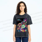 Unisex Yayoi Kusama Multicolor Balls Printed Washed Tee