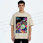 Unisex Yayoi Kusama Multicolor Balls Printed Washed Tee