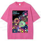 Unisex Yayoi Kusama Multicolor Balls Printed Washed Tee