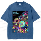 Unisex Yayoi Kusama Multicolor Balls Printed Washed Tee