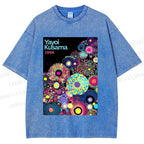 Unisex Yayoi Kusama Multicolor Balls Printed Washed Tee