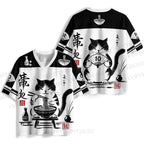 Ramen Cat Printed Jersey Shirts