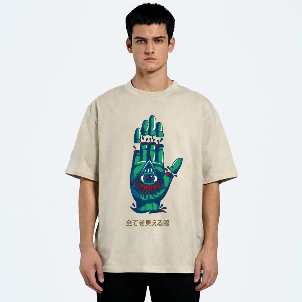 Eyes That See Everything Washed T-Shirt