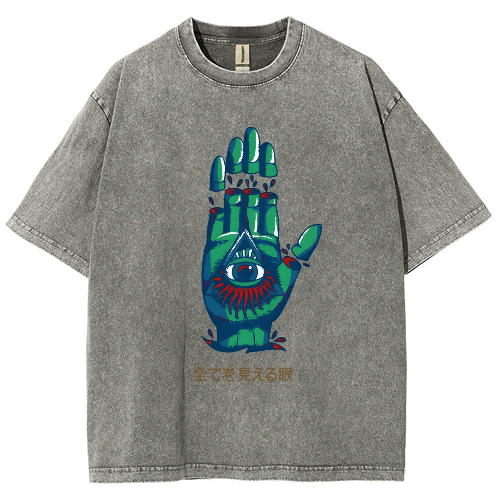 Eyes That See Everything Washed T-Shirt