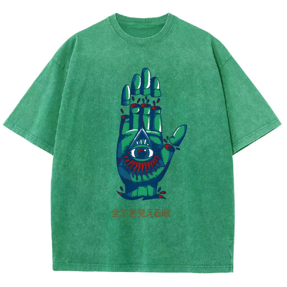 Eyes That See Everything Washed T-Shirt