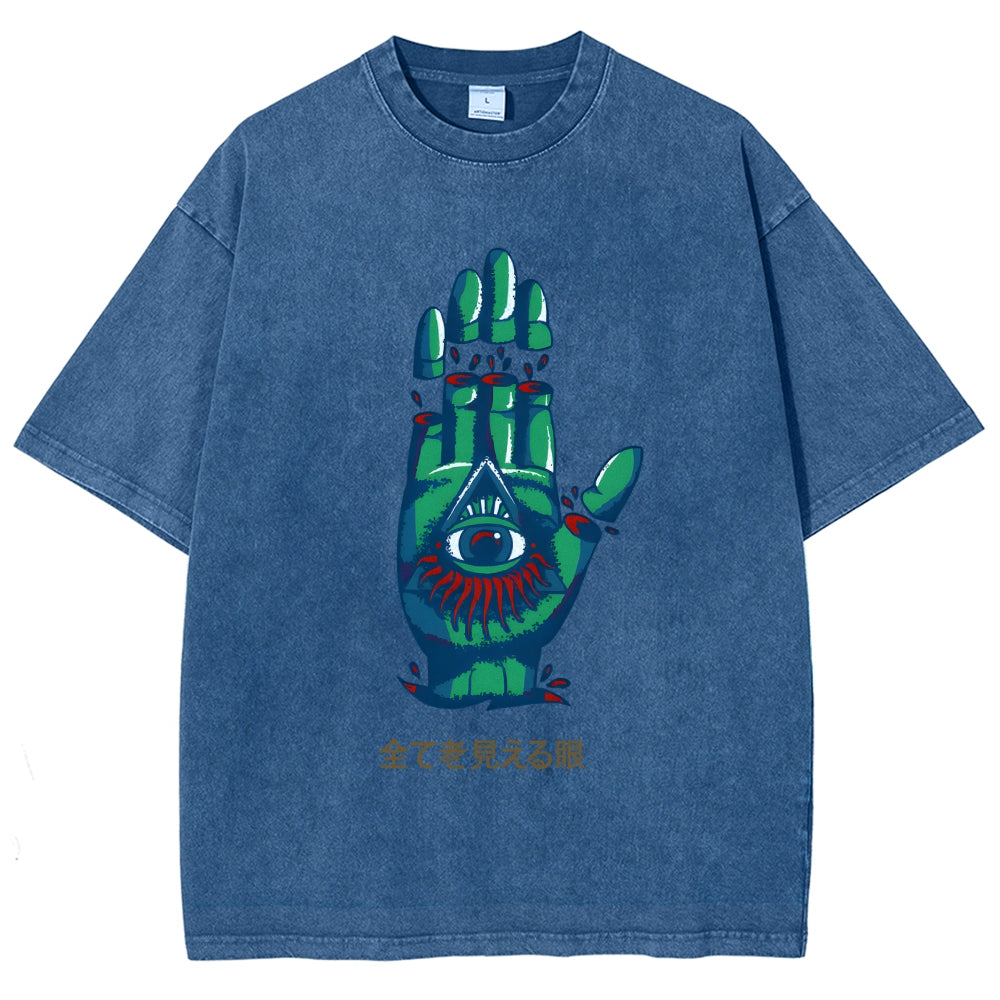 Eyes That See Everything Washed T-Shirt