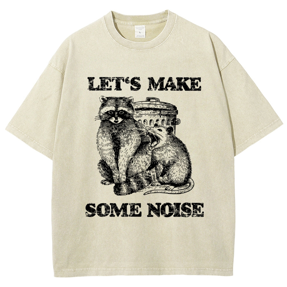 Noisy Raccoons And Possums Washed T-Shirt